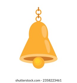 golden bell hanging design vector isolated