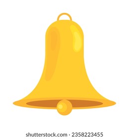 golden bell hanging elegant design vector isolated