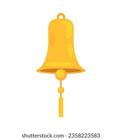 golden bell hanging luxury vector isolated