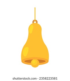golden bell hanging vector isolated