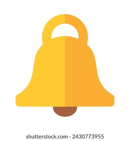 Golden Bell Icon for Notifications Alerts