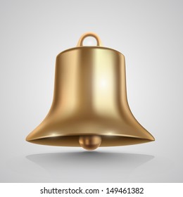 Golden Bell Isolated On White