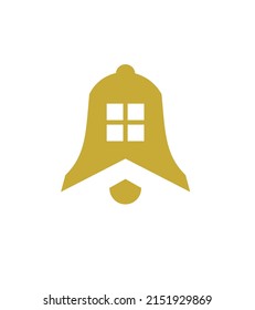 Golden bell Real Estate, Home, logo vector