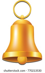 golden bell vector clip art christmas bell