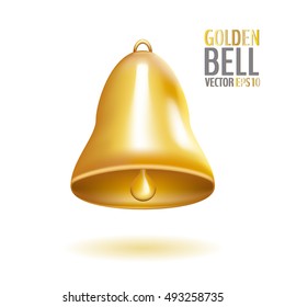 Golden bell. Vector illustration for your graphic design.