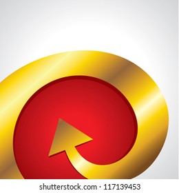 golden bent arrow