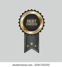 Diseño de la etiqueta del premio Golden Best Choice