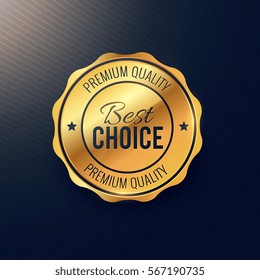 golden best choice badge design