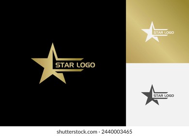 Golden best Star Luxury Logo Icon Design, Elegantes und modernes aufsteigendes Star Logo Design