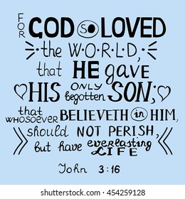 Golden Bible verse For God so loved the world John 3:16