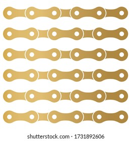 golden bicycle chain pattern- vector illustration