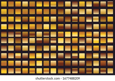 Golden big set of gradients, simple cover design