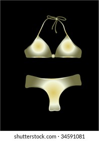 golden bikini