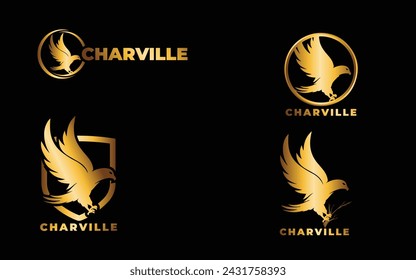 Golden Bird Logo Design Free Vectors PSD