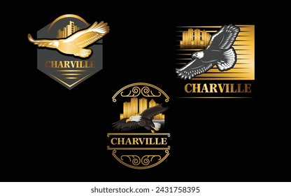 Golden Bird Logo Design Free Vectors PSD