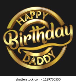 golden birthday wish badge  for  Daddy