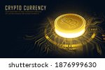 Golden Bitcoin blockchain technology isometric concept suitable for future technology banner or or cover. Isometric vector illustration