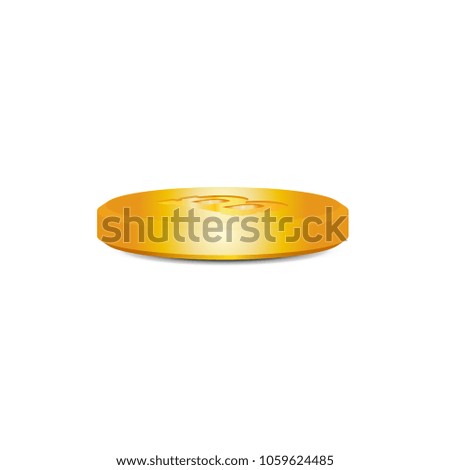 Golden bitcoin bunch. Vector illustration