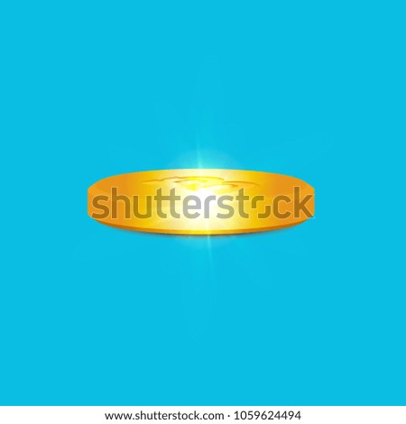 Golden bitcoin bunch. Vector illustration