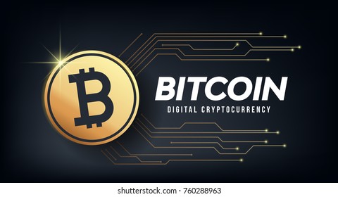 Golden bitcoin digital currency