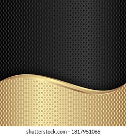 golden and black 3D abstract background