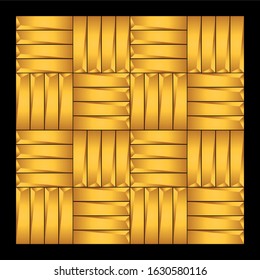 Golden And Black 3D Box Pattern