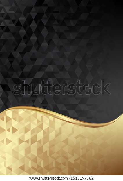 golden and black abstract background with\
geometric pattern