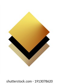 golden and black abstract geometric shape vector