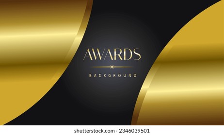Golden black awards background. Elegant luxury shine modern template certificate. Premium corporate abstract design template.