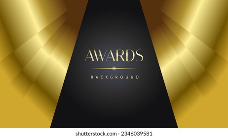 Golden black awards background. Elegant luxury shine modern template certificate. Premium corporate abstract design template.