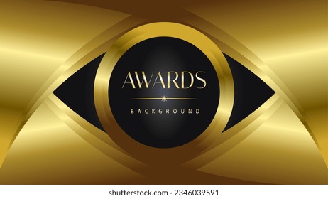 Golden black awards background. Elegant luxury shine modern template certificate. Premium corporate abstract design template.