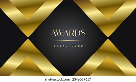 Antecedentes de los premios negros dorados. Elegante y lujoso certificado moderno de plantilla. Plantilla de diseño abstracto corporativo premium.
