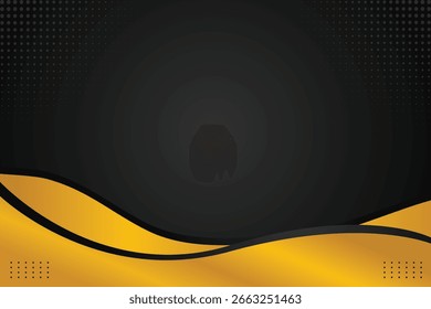 Diseño de fondo dorado y negro para Anuncio gráfico creativo
