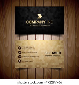 Golden And Black Business Card