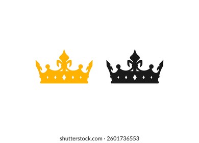 golden and black crown logo icon