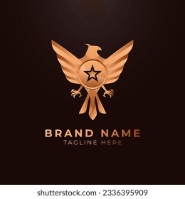 golden and black eagles logo design.logotype design
