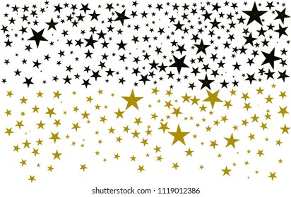 golden and black isolate on white background