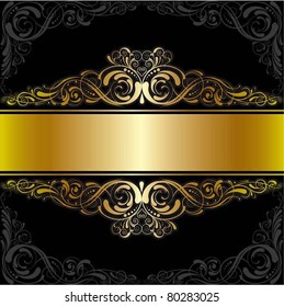 Golden black label design