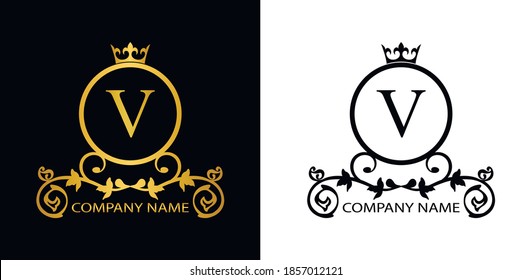 Golden Black Letter M Template Logo Stock Vector (Royalty Free ...