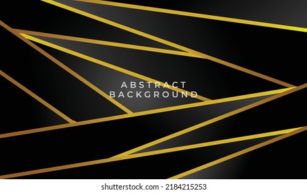 Plantilla de vector de fondo de lujo negro dorado.