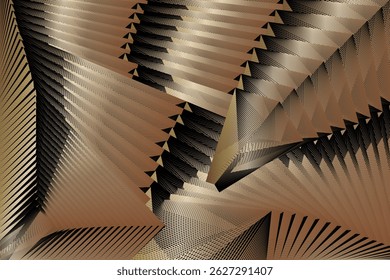 goldenes schwarzes modernes Hintergrund, kreatives dynamisches Goldmuster, Vektortextur