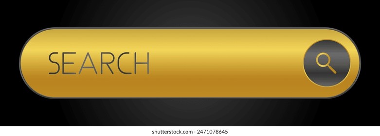 Golden and black search engine.