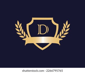 Golden Black sheild of D