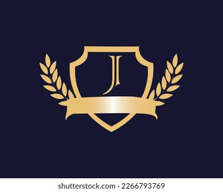 Golden Black Sheild of J