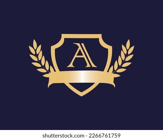 Golden Black Shield of A