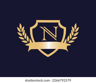 Golden Black shield Of N