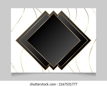 Golden Black Shiny Glowing Blank Frame Stock Vector Royalty Free Shutterstock