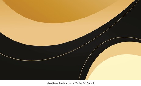 Golden and black vector abstract background. 4k vector background design
