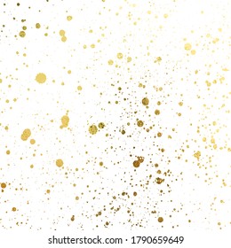 Golden blots Grunge urban background. Texture Vector. Dust overlay distress grain. Gold paint splatter , dirty, poster for your design. Hand drawing illustration