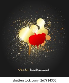 Golden Blots Vector Texture Background